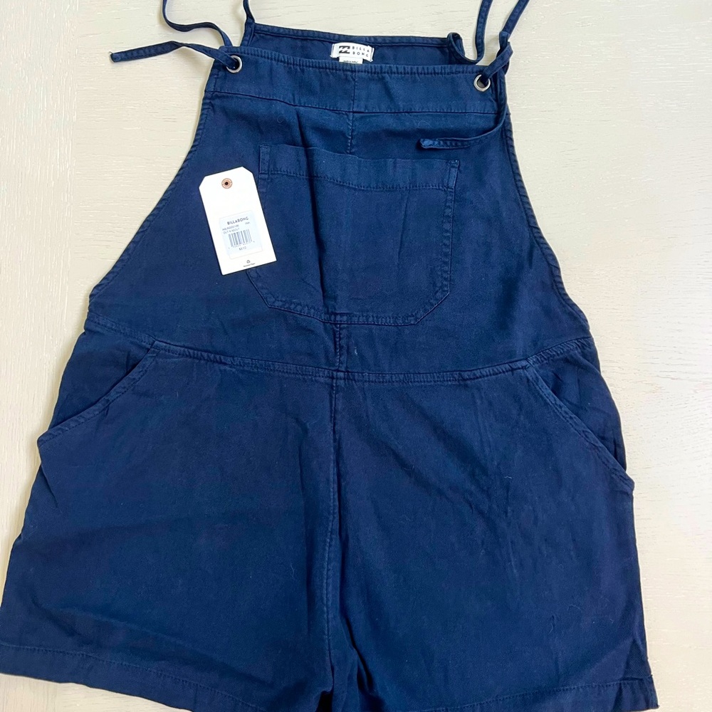 Billabong navy shorts romper. Medium